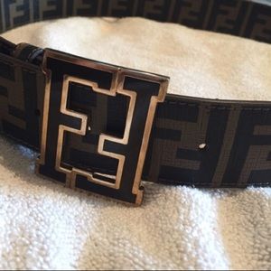 Brown Fendi belt